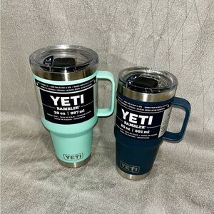 YETI Rambler 20 oz and 30 oz Tumblers - Blue and Green